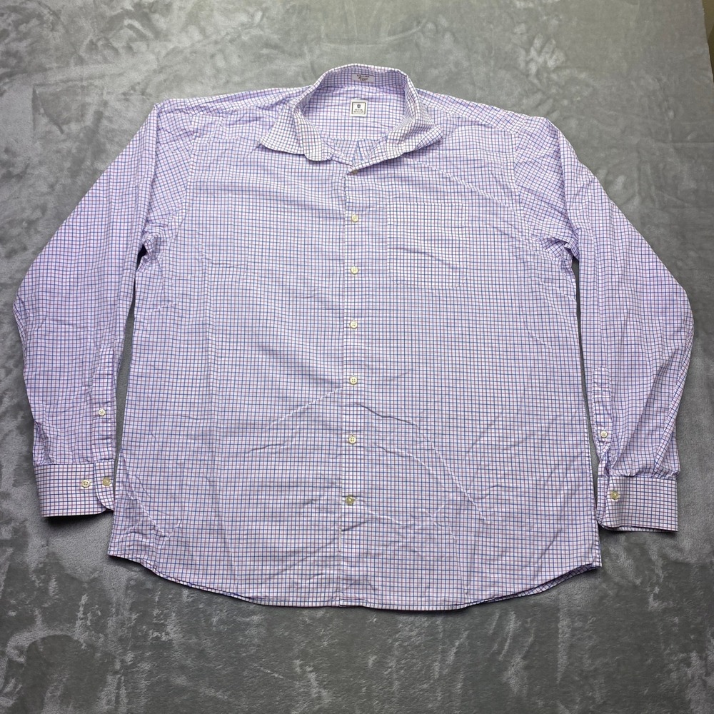 Peter Millar Sz XL Plaid Checkered Long Sleeve Button Down Shirt Boho‎ Preppy